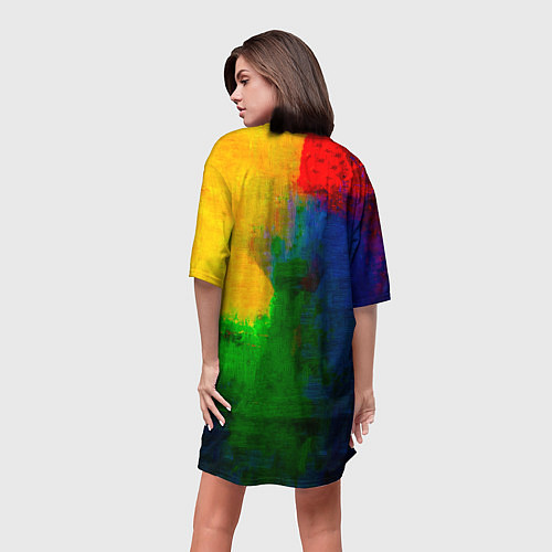 Женская длинная футболка Корги / 3D-принт – фото 4