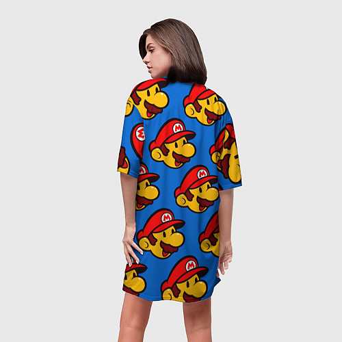 Женская длинная футболка Mario / 3D-принт – фото 4