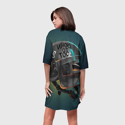 Женская длинная футболка PUBG / 3D-принт – фото 4