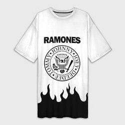 Женская длинная футболка RAMONES