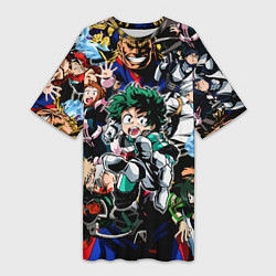 Футболка женская длинная Моя геройская академия, цвет: 3D-принт