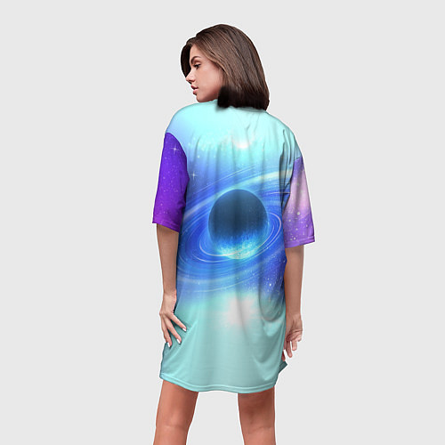 Женская длинная футболка Соник / 3D-принт – фото 4