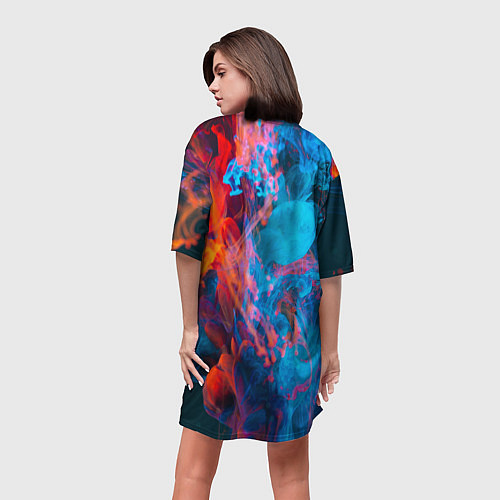 Женская длинная футболка SONIC / 3D-принт – фото 4