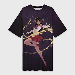 Футболка женская длинная SAILOR MARS, цвет: 3D-принт