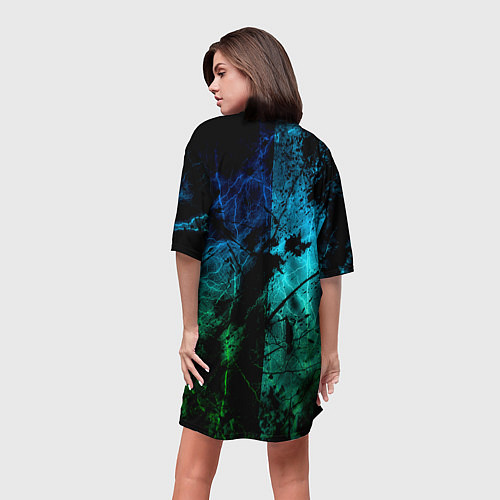 Женская длинная футболка Minecraft Майнкрафт / 3D-принт – фото 4