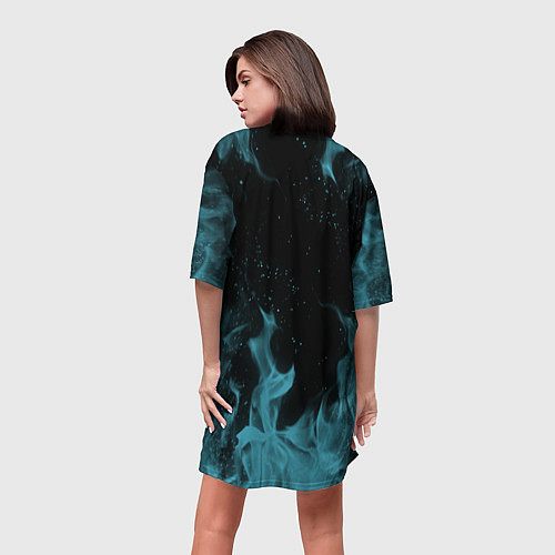 Женская длинная футболка Алиса / 3D-принт – фото 4