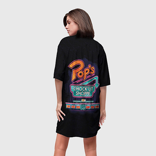 Женская длинная футболка POPS / 3D-принт – фото 4