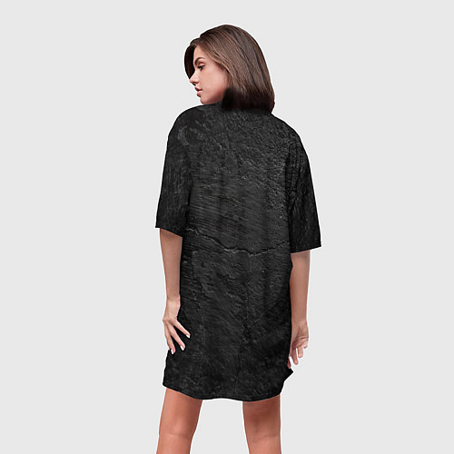 Женская длинная футболка BLACK GRUNGE / 3D-принт – фото 4