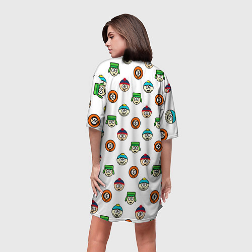 Женская длинная футболка Южный парк / 3D-принт – фото 4
