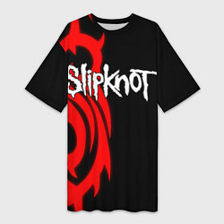 Футболка женская длинная Slipknot 7, цвет: 3D-принт