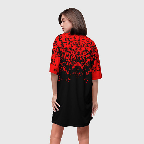 Женская длинная футболка Umbrella Corporation / 3D-принт – фото 4