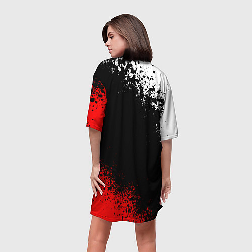 Женская длинная футболка MASS EFFECT N7 / 3D-принт – фото 4