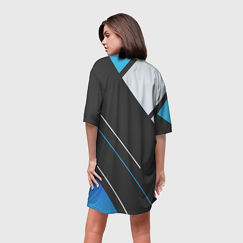 Женская длинная футболка SUBARU / 3D-принт – фото 4