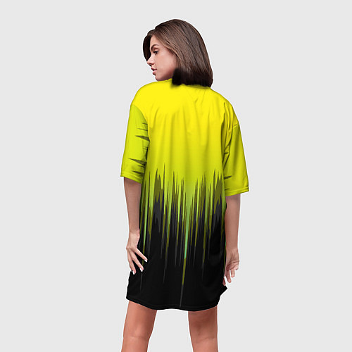 Женская длинная футболка CYBERPUNK 2077 / 3D-принт – фото 4