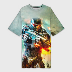 Женская длинная футболка CRYSIS