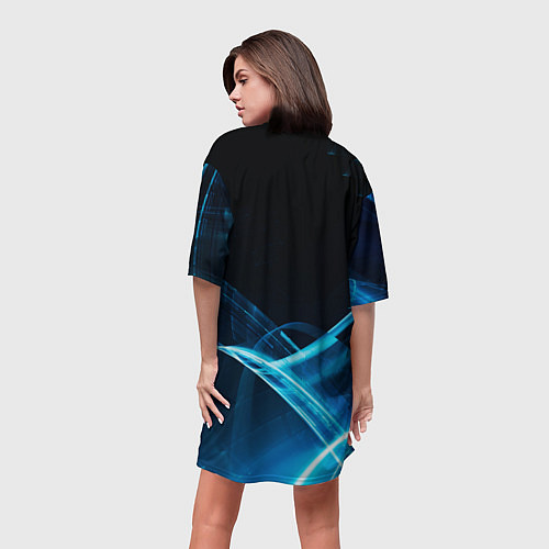 Женская длинная футболка MAZDA / 3D-принт – фото 4
