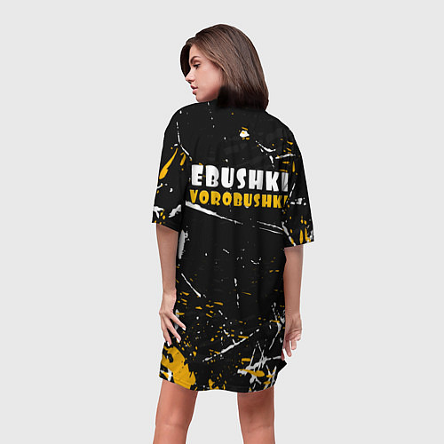 Женская длинная футболка Ebushki vorobushki cпина Z / 3D-принт – фото 4