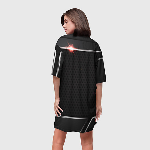 Женская длинная футболка MAZDA / 3D-принт – фото 4
