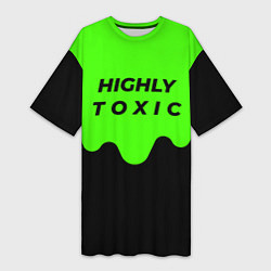 Женская длинная футболка HIGHLY toxic 0 2