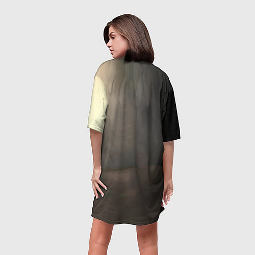 Женская длинная футболка Милый во Франксе / 3D-принт – фото 4