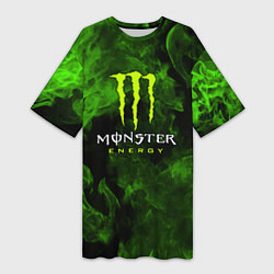 Футболка женская длинная MONSTER ENERGY, цвет: 3D-принт