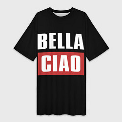 Футболка женская длинная Bella Ciao, цвет: 3D-принт