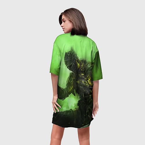 Женская длинная футболка DARK SOULS / 3D-принт – фото 4