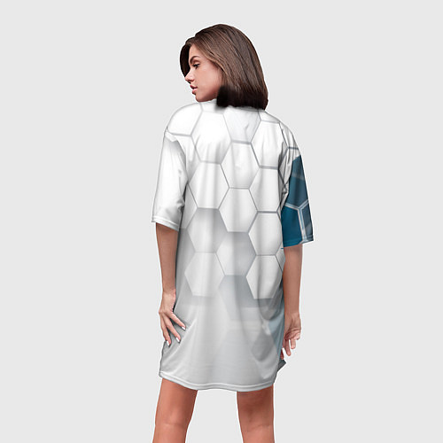 Женская длинная футболка Россия / 3D-принт – фото 4