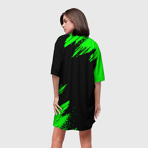 Женская длинная футболка MINECRAFT CREEPER / 3D-принт – фото 4