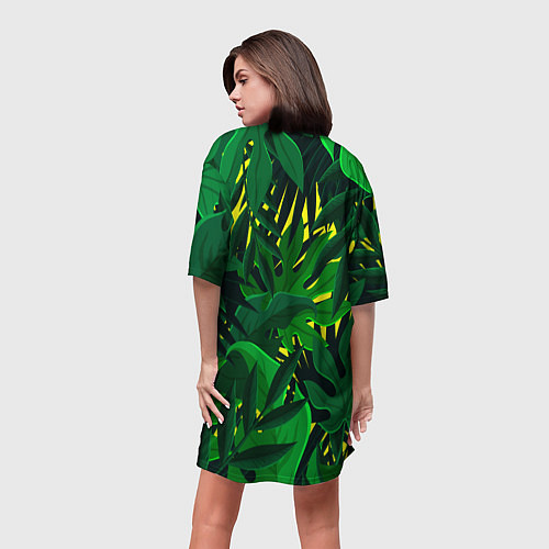 Женская длинная футболка В джунглях / 3D-принт – фото 4