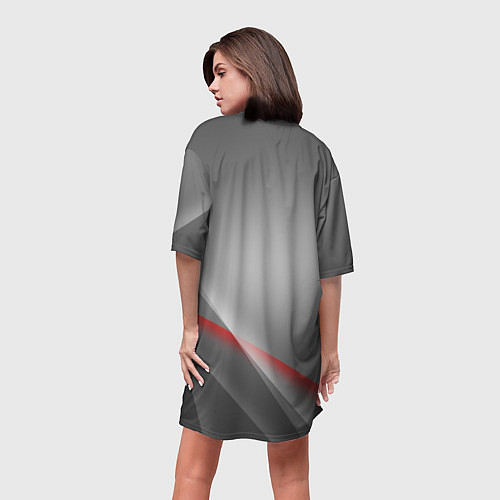 Женская длинная футболка TOYOTA / 3D-принт – фото 4