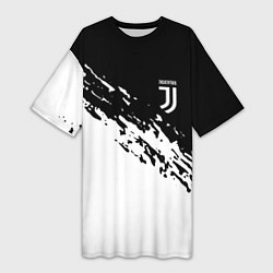 Футболка женская длинная JUVENTUS, цвет: 3D-принт