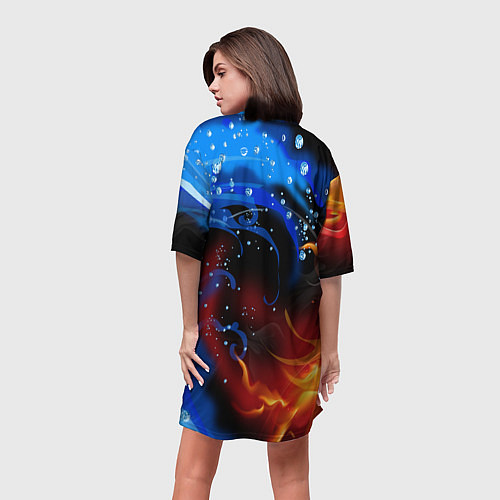 Женская длинная футболка BRAWL STARS SPROUT СПРАУТ / 3D-принт – фото 4