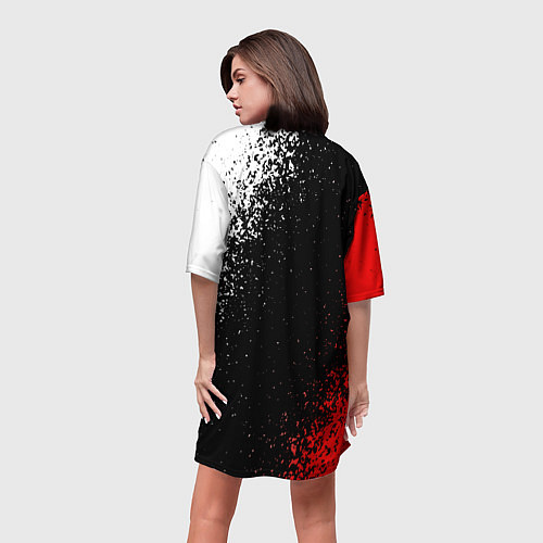Женская длинная футболка Sabaton / 3D-принт – фото 4