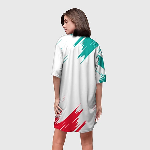 Женская длинная футболка LIVERPOOL / 3D-принт – фото 4