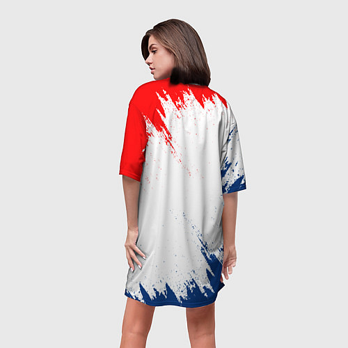 Женская длинная футболка ARSENAL / 3D-принт – фото 4