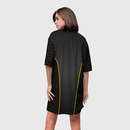 Женская длинная футболка Ламборгини / 3D-принт – фото 4