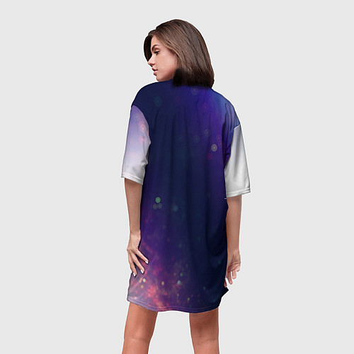 Женская длинная футболка NASA НАСА / 3D-принт – фото 4