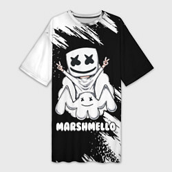 Футболка женская длинная MARSHMELLO, цвет: 3D-принт