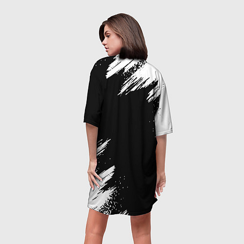 Женская длинная футболка MARSHMELLO / 3D-принт – фото 4