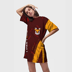 Футболка женская длинная FREE FIRE ФРИ ФАЕР, цвет: 3D-принт — фото 2