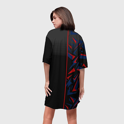 Женская длинная футболка ARSENAL UNIFORM 2020 / 3D-принт – фото 4