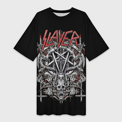 Футболка женская длинная Slayer, цвет: 3D-принт