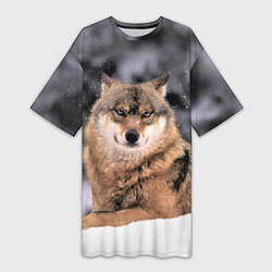 Женская длинная футболка Wolf Волк