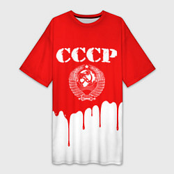 Футболка женская длинная СССР, цвет: 3D-принт