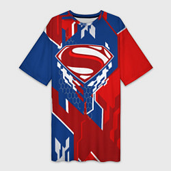 Женская длинная футболка Знак Супермен
