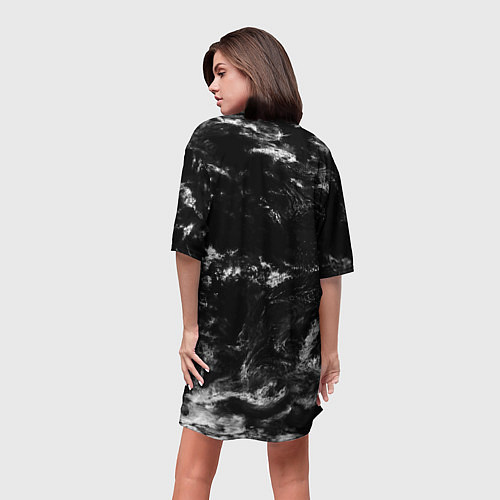 Женская длинная футболка Dark Side of the Moon Stick / 3D-принт – фото 4