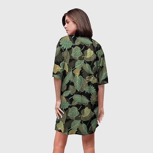 Женская длинная футболка Осень хочется лета / 3D-принт – фото 4