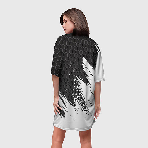 Женская длинная футболка MAZDA / 3D-принт – фото 4