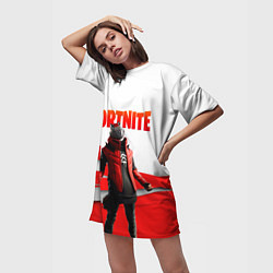 Футболка женская длинная FORTNITE, цвет: 3D-принт — фото 2